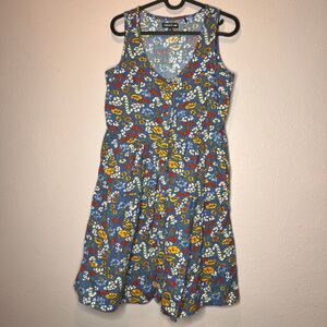 Toad & co floral print sun kiss sleeveless midi dress